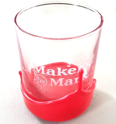 Makers Mark Whiskey Bourbon Glass Dipped Red Wax