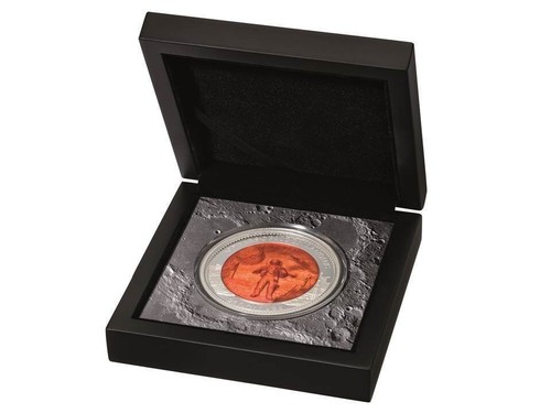25 dollari 50 anni sbarco sulla luna madreperla Salomone Islands Proof 2019 - Foto 3 di 4