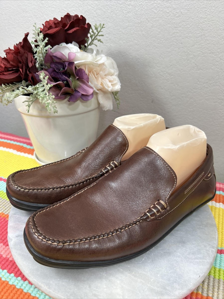 Johnston & Murphy Brown Leather Casual Slip On Moccasins  display picture 3