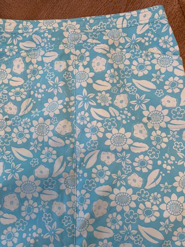 Columbia Sportswear Skirt Floral Print Blue Polyester Sz 14 Waist 35” Length 22” - Picture 5 of 5