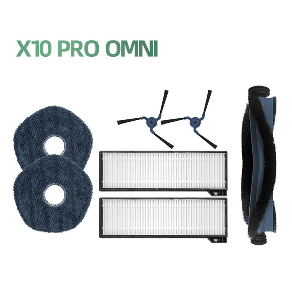 Vervangende onderdelen accessoires kit voor Eufy X10 Pro OMNI robotstofzuiger, hoofdborstel zijborstel HEPA-filter dweildoek stofzak reinigingsgereedschap reserveonderdelen (pakket A