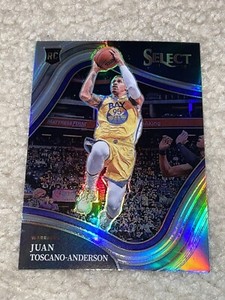 2021-22 Panini Select Juan Toscano-Anderson Courtside Silver Prizm RC #286 Jazz