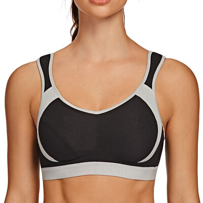 AGONVIN Women s High Impact Support Wirefree Bounce Control Sports Bra Black