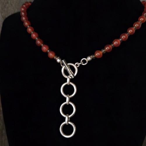 NICKY BUTLER RAJ LIMITED EDITION 925 Sterling Silver Designer Necklace Carnelian - Picture 6 of 23