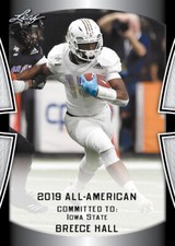 25-Ct Lot Breece Hall 2019 Leaf US Army All-American Rookies RCs Iowa State