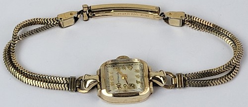 VINTAGE WITTNAUER LADY'S Watch WRISTWATCH 10K GOLD FILLED Ladies 1930's - Picture 3 of 4