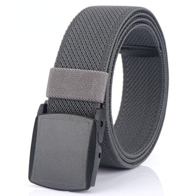 Men's Elastic Belt Strong Plastic Quick Release Nylon Buckle Unisex Stretch Belt