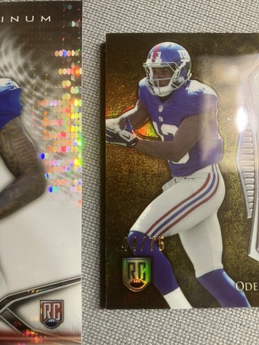 NY Giants Odell Beckham Rookie Jersey, Rookie Refractor Lot, ExMnt - Picture 4 of 6