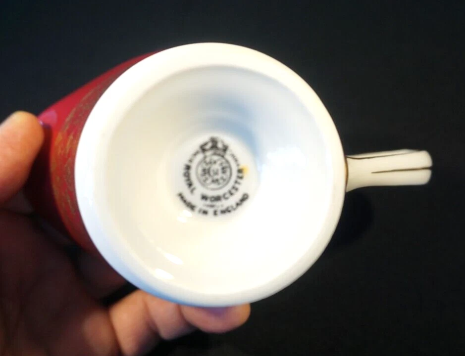 Красивый большой сливочник Royal Worcester Embassy из рубина - Изображение 3 из 3