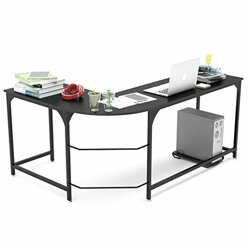 Teraves Reversible L Shaped Desk Corner Gaming Computer Desk