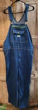Mens 38x30 Liberty Bib Overalls Denim Carpenters Style Wide Leg