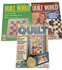 Magazines Quilt Quilting Patterns Book Design World 3 1980s Vintage Crafts