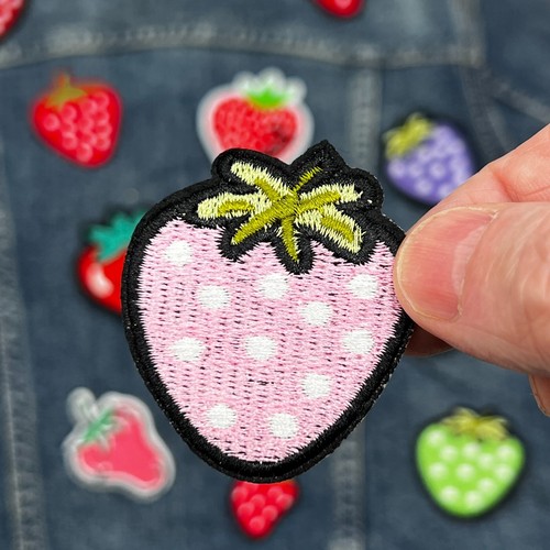 Strawberry iron on patch, fruit patches, sew on patches for kids - Picture 11 of 11