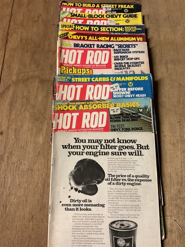 8 Ausgaben Hot Rod Magazin von 1977 - Zustand siehe Fotos