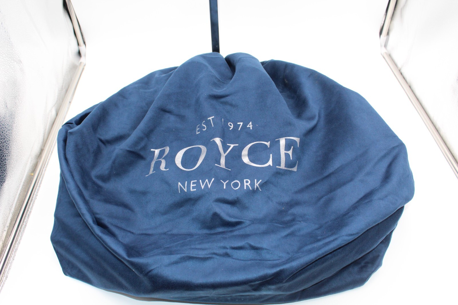 New Royce Medium Black Genuine Pebbled Leather Grain Duffel Bag