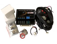 RACE SPORT RS-RTE-307B(W) / WHITE/ 4-LED HIGH POWER LED STROBE LIGHT KIT w/BRAIN