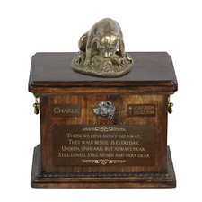 Staffordshire Bull Terrier, Staffy III - urn for dog ashes, urn with a statuette