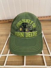 Preowned YOUTH " John Deere" Hat/Cap,One Size,Adjustable..Green..Check Pictures