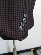 New Oak Hill 3XL 54R 56R Brown Black Gingham Check Blazer Jacket Sport Coat