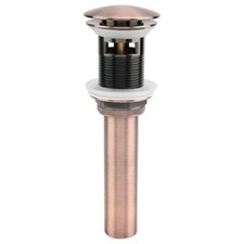 Antique Red Copper Bathroom Sink Waste Pop Up Drain Stopper with Overflow