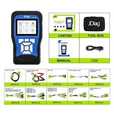 JDiag M100 Motorcycle Diagnostic Scanner Full Version Read/Erase Fault Code Fast