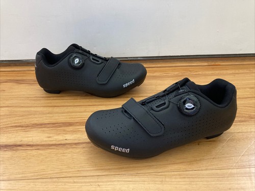 New SPEED Cycling Shoes Mens US Size 6.5 - EU Size 39 Black Bike Riding Bicycle - Picture 3 of 12