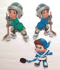 3D UPick Young Hockey Players Children Scrapbook Card Embellishment 3716