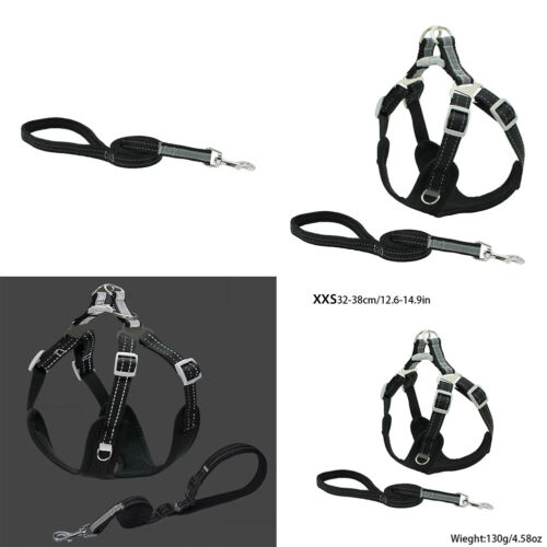 US Reflektierende Hundeweste Geschirr Leine Halsband Set ohne Zug verstellbar für XXS-L - Bild 22 von 30