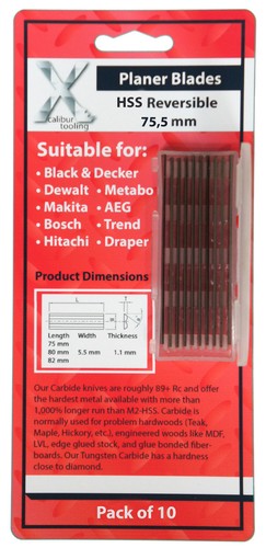 10 Hobelmesser 75 Mm – Wendbar & Scharf, Passend Für Mafell HU75, Black & Decker SR600 & Mehr