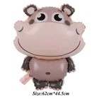 25" Large Jungle Safari Smiley Hippo Balloon Animal Foil Balloon For Birthday UK