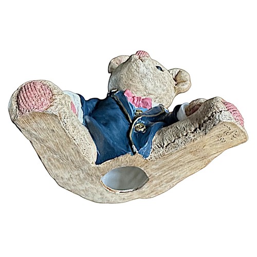 Vintage 1989 Rare Large Ceramic Pottery Teddy Bear Figurine 9” Nursery Decor - Picture 7 of 9