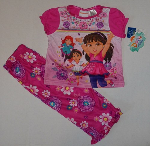 NWT Toddler Girl Nickelodeon Dora and Friends Pajama Set SZ18M,24M - 第 6/6 張圖片