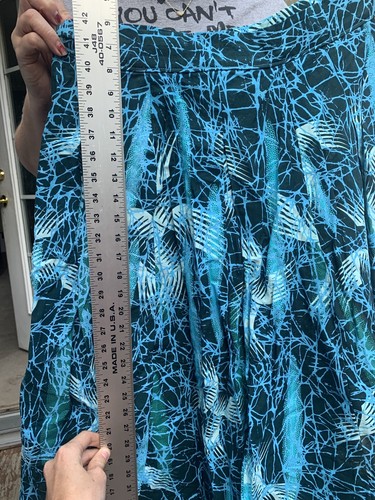 Neu mit Etikett Francis + Benedict afrikanischer Maxirock M Taschen blau geometrisches Muster - neu! - Bild 4 von 5