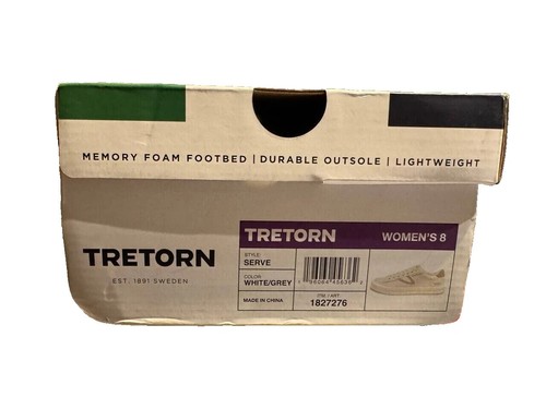 Tretorn "Serve" leichte Damen-Sneaker Hopper (weiß/grau) - NEU Größe 8 - Bild 6 von 6