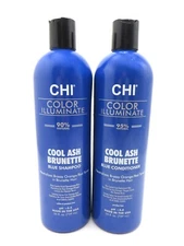 CHI COLOR ILLUMINATE COOL ASH BRUNETTE BLUE SHAMPOO/ CONDITIONER 25 OZ
