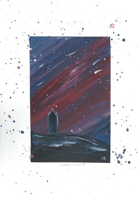 Scrabo Tower Newtownards Acryl Gemälde DRUCK A3 Format.