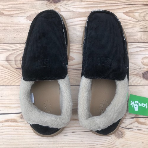 Totalmente nuevo Sanuk Chiba Chill para hombre pana negra forrada de piel sin cordones seleccionada una talla - Imagen 31 de 36