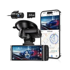 REDTIGER 4K Dash Cam Front and Rear, Touch Screen 3.18 Inch, Free 64GB Card, ...