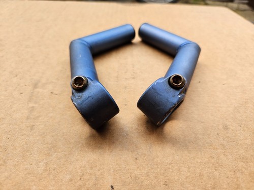 Vintage Avenir Angled Bent Mountain Bike Bar Ends Aluminum 5.5" Long Blue - 第 7/8 張圖片