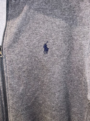 Suéter Polo Ralph Lauren con cremallera - para hombre - talla grande - gris - chaqueta de algodón - Imagen 3 de 4