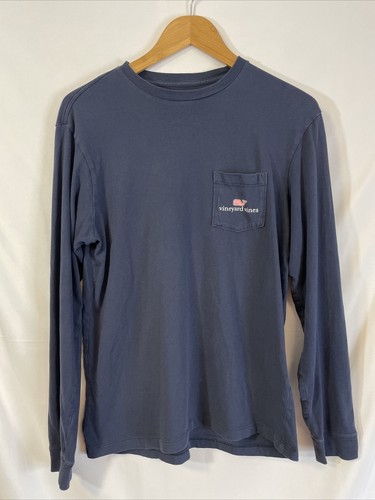 T-shirt Vineyard Vines Homme XS Vert – Manches Longues Col Rond – Motif Chien Noël – Occasion