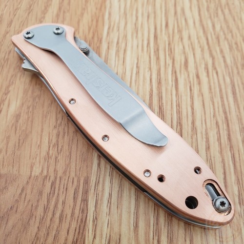 Kershaw Leek Assisted Folding Knife 3" CPM-154 Steel Blade Copper Handle 1660CU - Picture 10 of 11
