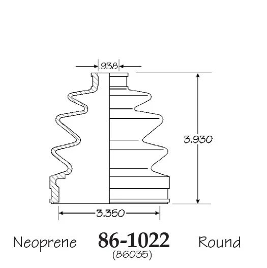 Bota de eje CV interior y exterior para Mazda MX-6 exc Turbo 1988-1992 A/T Foto 4 de 4