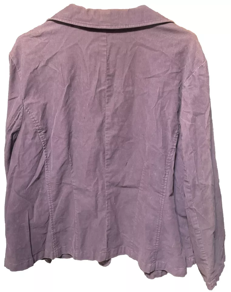 Blazer Chaqueta Venezia Talla 22/24 Pana Púrpura 1 Botón Manga Larga Bolsillos Foto 4 de 4