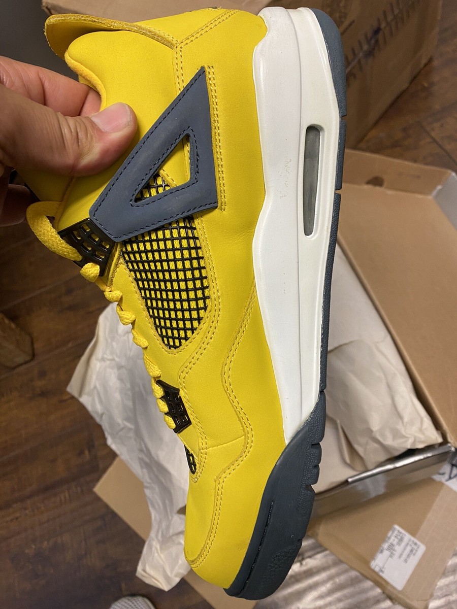 2006 Air Jordan 4 Retro LS Lightning sz 12 314254-702 Tour Yellow