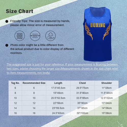 Kids Boys T-shirt Sports Tank Top Athletic Vest Party Undershirt Tumbling Teens - Picture 20 of 50