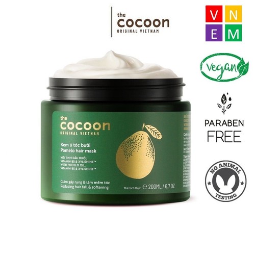 Cocoon Pomelo Hair Mask Cream 200ml reduces breakage, moisturizes, softens hair