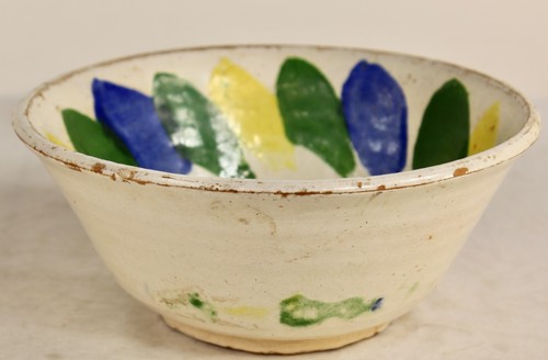 Antiguo cuenco de cerámica pintado a mano diseños de arte popular cuenco de cerámica americano #3 - Imagen 12 de 19
