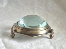 4" Antiqued Brass Hexagonal Dome Desk Magnifier,Vintage Style For Gift