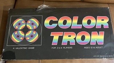 VTG Color Tron Board Game 1979 Valentino Corp New Sealed Retro Rainbow Design